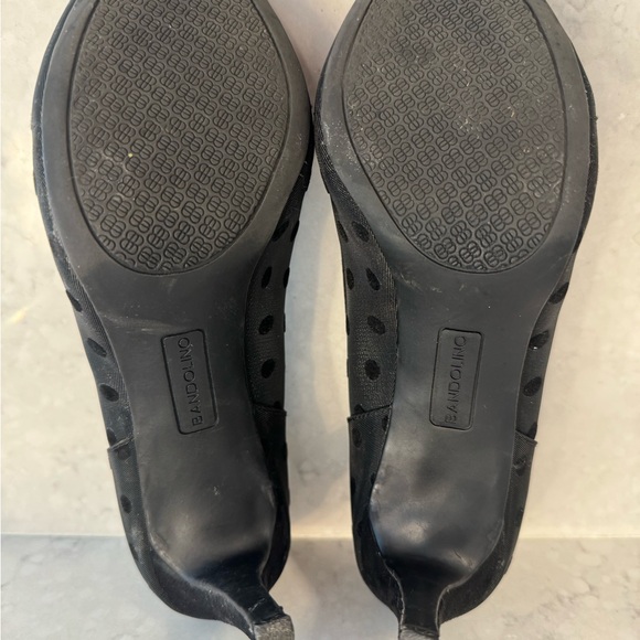 BANDOLINO mesh fabric polka dot heels size 9 1/2 - Picture 6 of 7